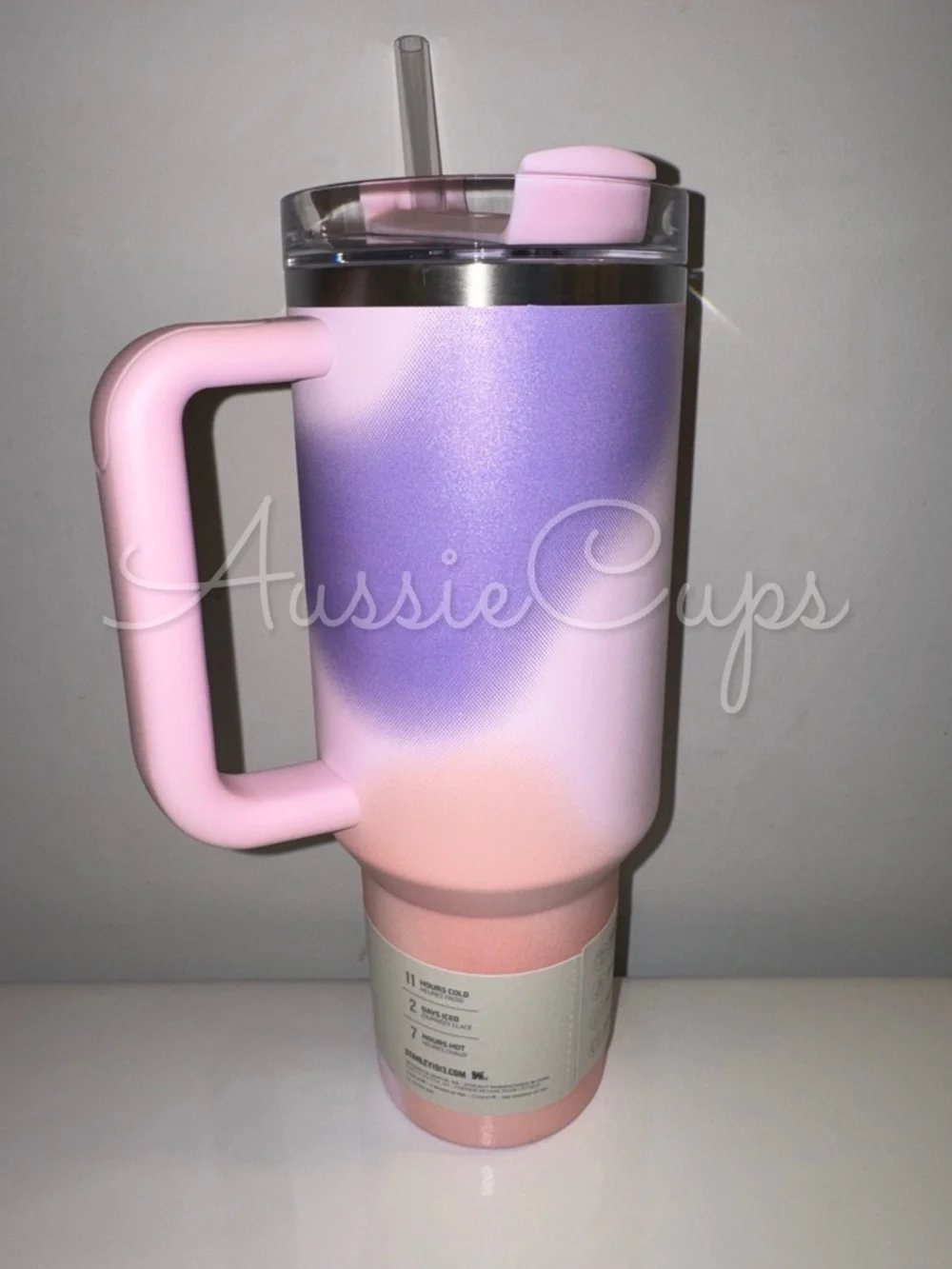 Stanley Rose Petal Motion 40 oz Quencher Tumbler - Pink & Lavender Ombre Mix - Picture 4 of 9